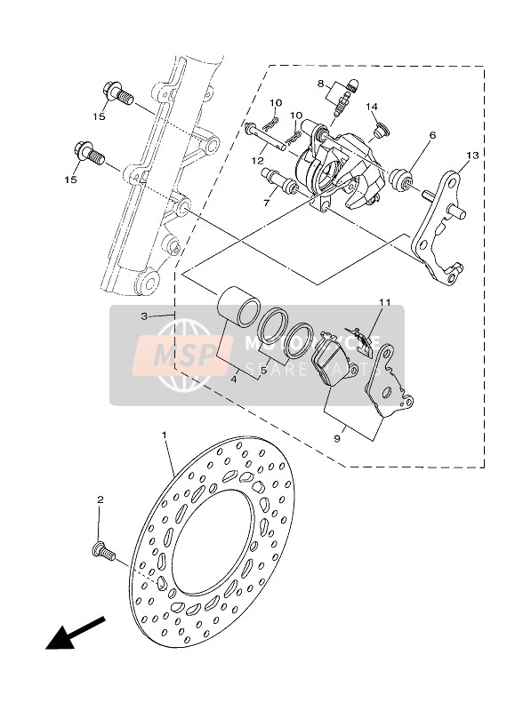 Yamaha NMAX 150 2017 Pinza de freno delantero para un 2017 Yamaha NMAX 150